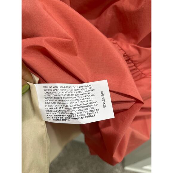 NWT Theory Tiered Halter Neck Mini Dress in Pink Coral Sz L - Picture 6 of 9